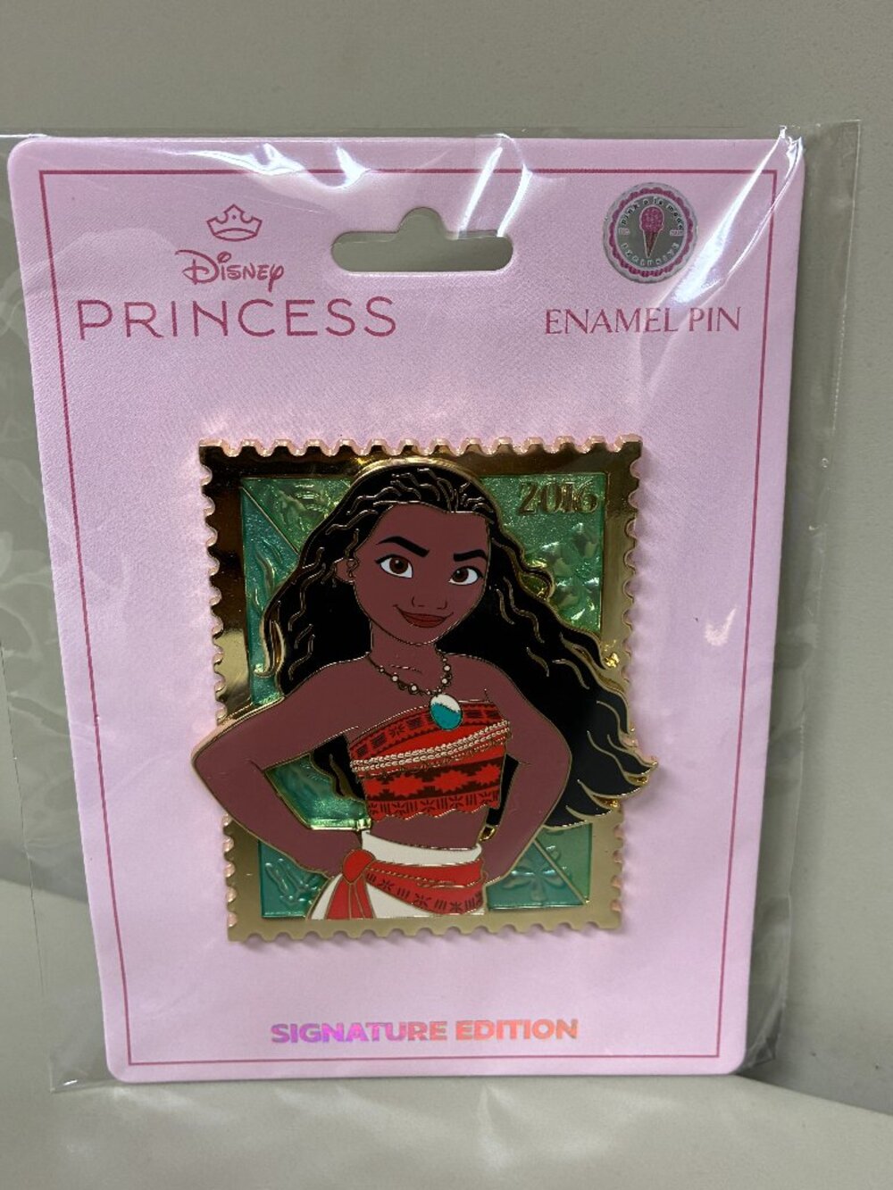 LE 400 PALM Moana Royal Stamps Wave 3 Princess Stamp Pink a la Mode Disney Pin